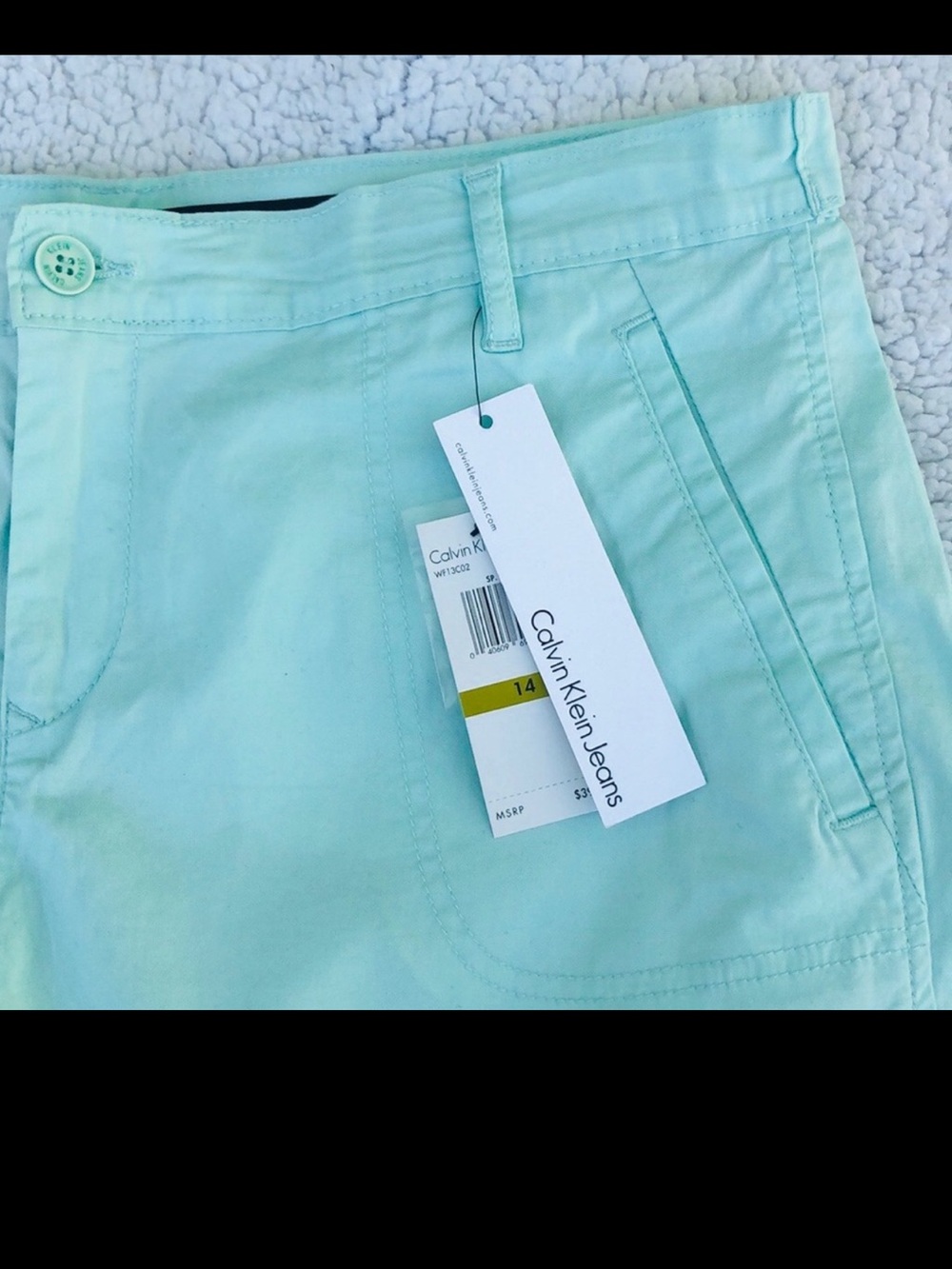 Calvin Klein shorts mint cotton women’s size 14 NWT